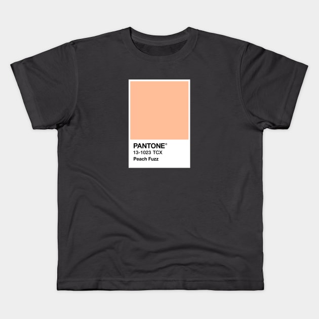 Color of the Year 2024 - Pantone - Peach Fuzz Kids T-Shirt by Vitaliy_Klimenko